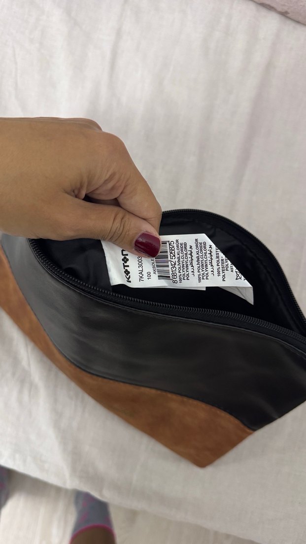 Koton deri Süet Kadın El Çantası - Görsel 3