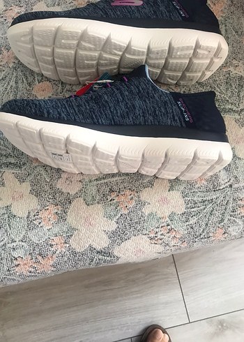 Gri Skechers Kadın Dolgu Topuk Spor Ayakkabı - Görsel 4