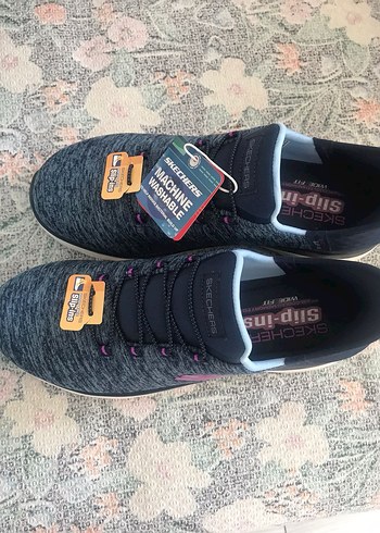 Gri Skechers Kadın Dolgu Topuk Spor Ayakkabı - Görsel 2