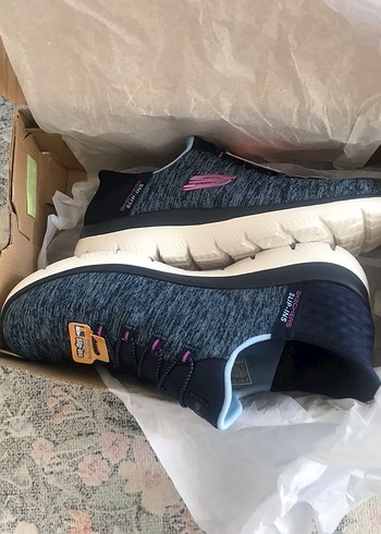 Gri Skechers Kadın Dolgu Topuk Spor Ayakkabı - Görsel 5