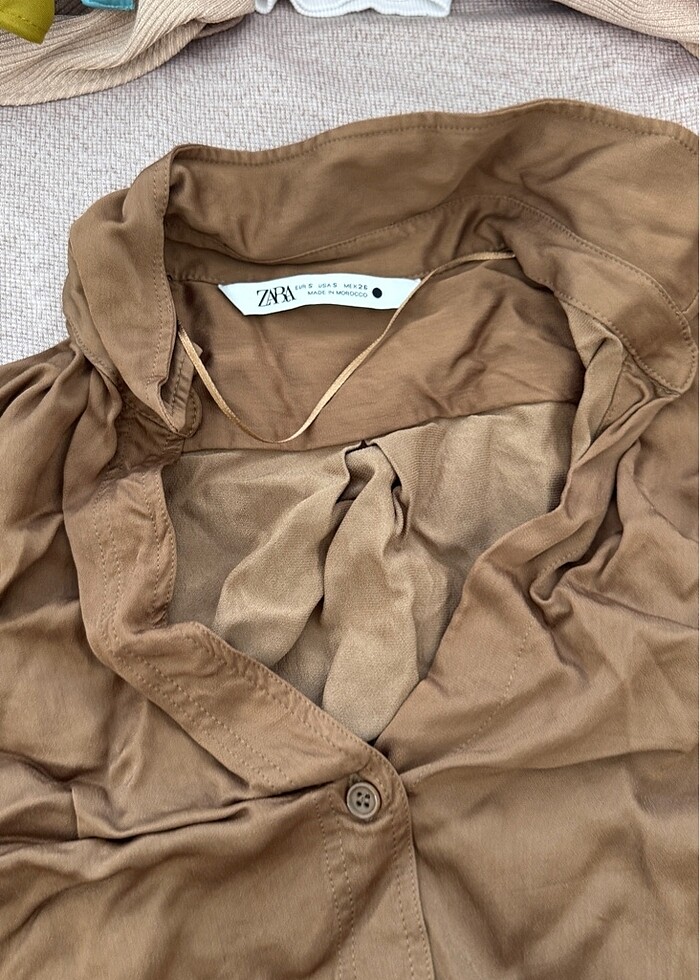 Zara saten gömlek pantolon takım - Görsel 4