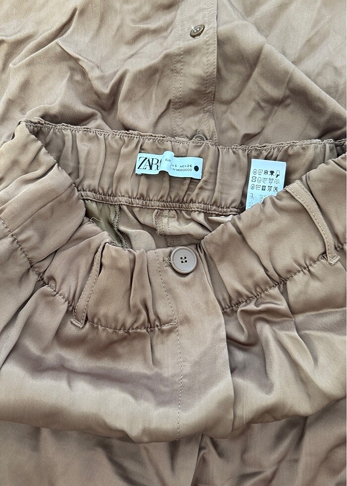 Zara saten gömlek pantolon takım - Görsel 5
