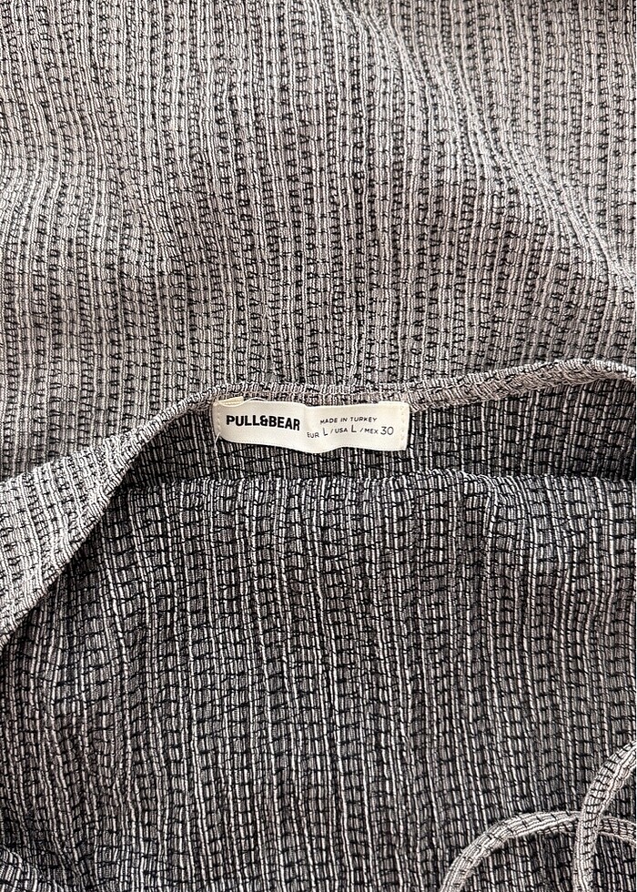 Pull&bear sırtı dekolte rustik elbise - Görsel 3