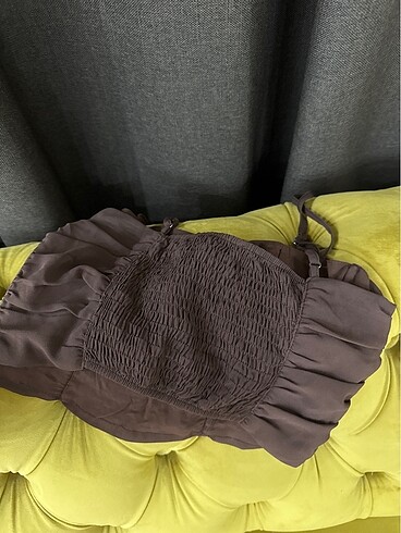 s Beden kahverengi Renk bershka crop