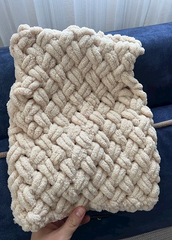 Bej Örgü Bebek Yeleği - Görsel 2