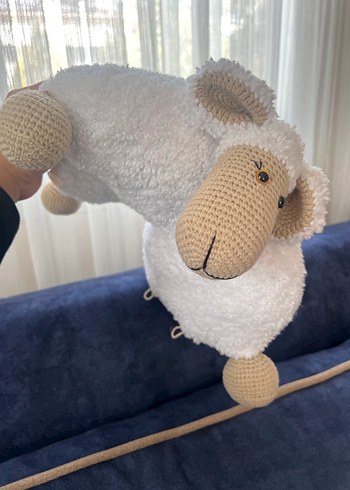 Beyaz ve Gri Peluş Koyun Oyuncak - Görsel 6