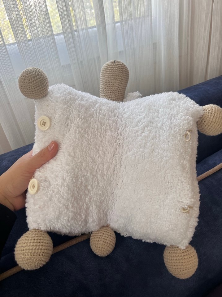 Beyaz ve Gri Peluş Koyun Oyuncak - Görsel 5