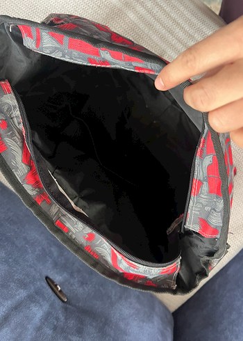 Kırmızı Gri Desenli Chicco Bebek Çantası - Görsel 3