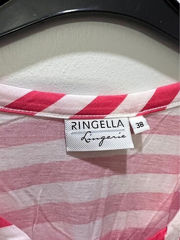 Suwen Ringella Elbise Gecelik Çizgili