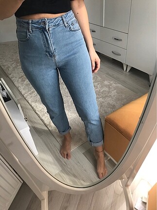Yüksek bel mom jean