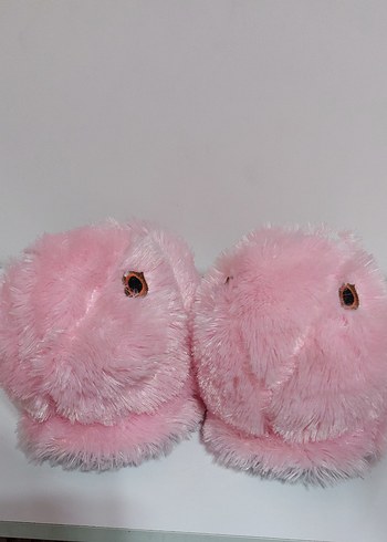 Kızlar için Pembe Kürklü Sıcak Terlik - Görsel 3