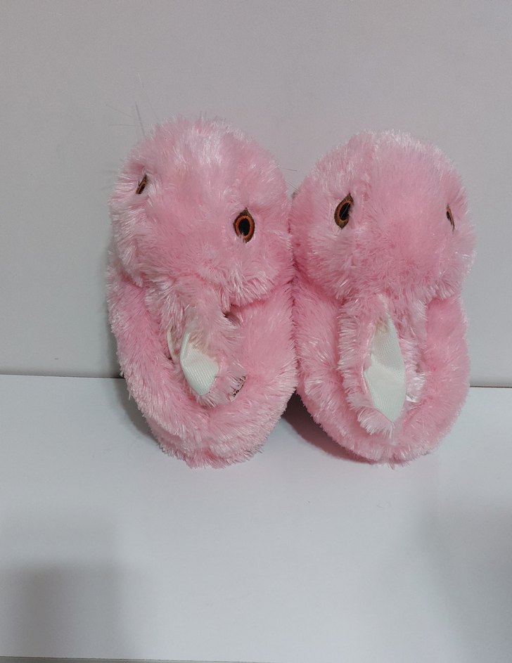 Kızlar için Pembe Kürklü Sıcak Terlik - Görsel 2