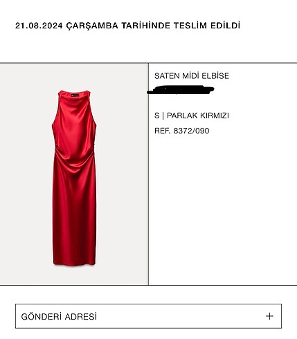 s Beden Zara saten elbise