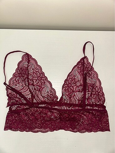 xl Beden Bordo iç çamaşırı takımı