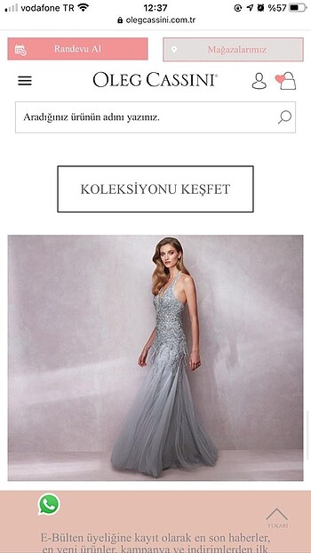 Oleg Cassini Oleg Cassini uzun elbise abiye nişanlık