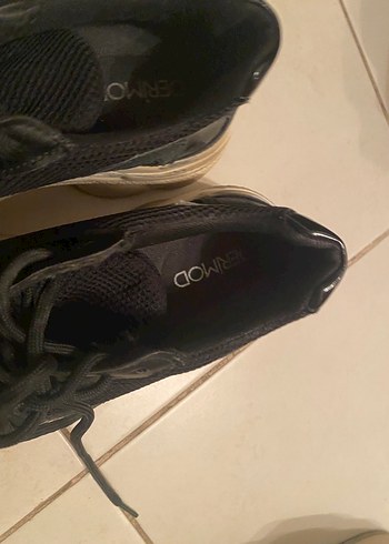 Siyah Bağcıklı Kadın Spor Ayakkabı - Görsel 6