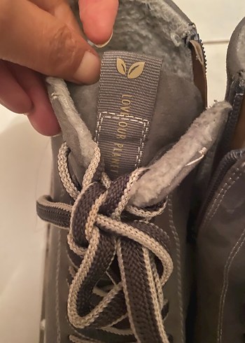 Gri Süet Kürklü Kadın Dolgu Topuk Bot love our planet markası - Görsel 3