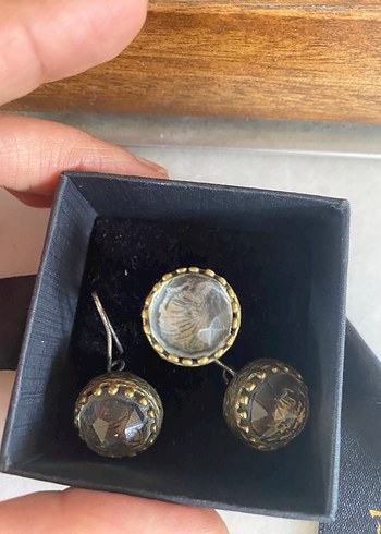 Gümüş yüzük küpe takım - Görsel 5