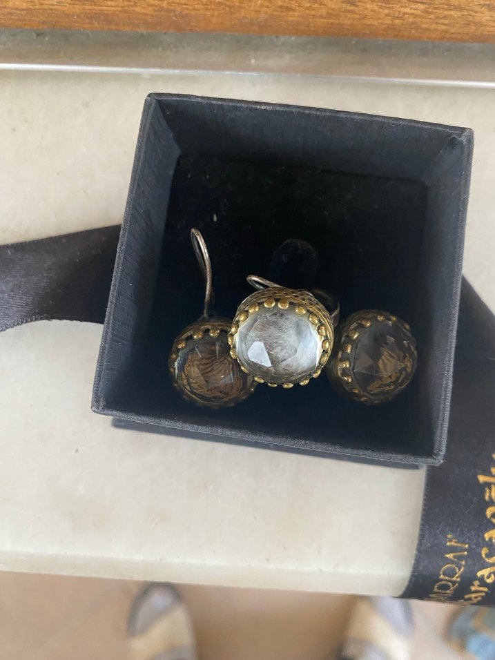 Gümüş yüzük küpe takım - Görsel 4