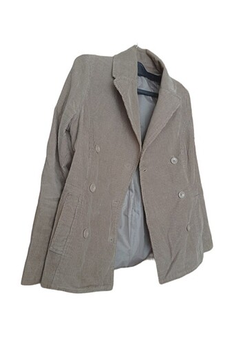 xs Beden camel Renk Fitilli Kadife Ceket