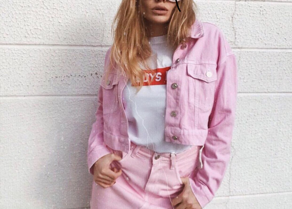 Pembe topshop ceket