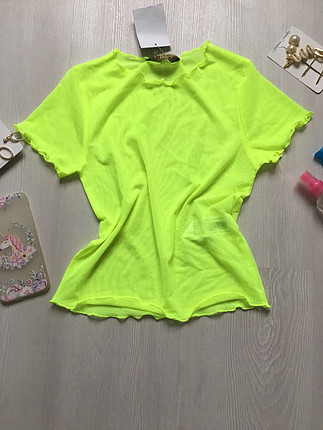 Tül neon bluz