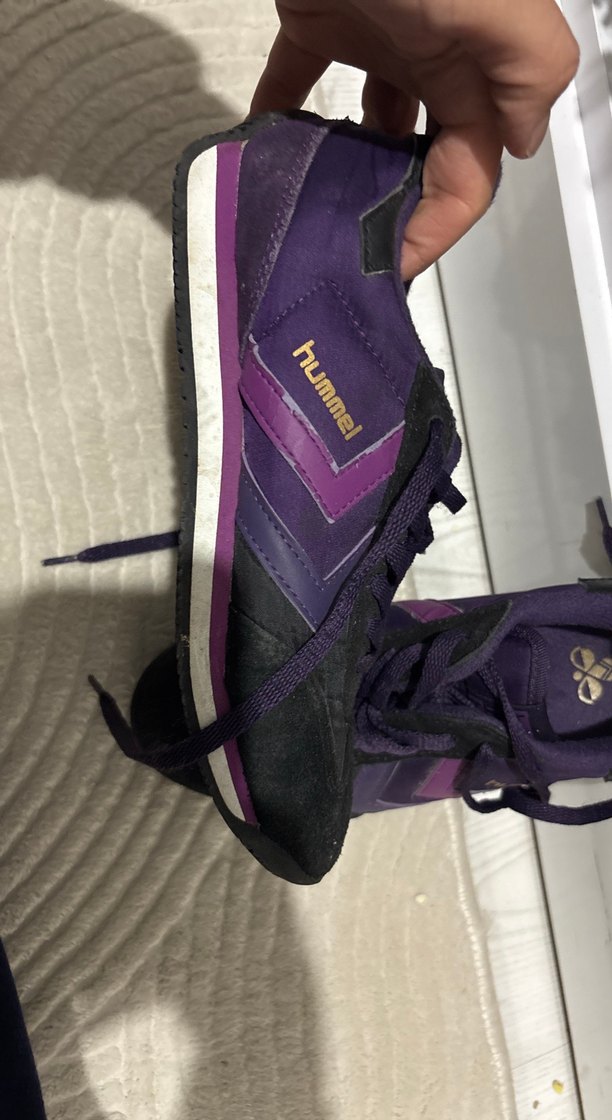 Kadın Mor Spor Ayakkabı Velcro Detaylı - Görsel 2