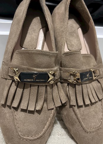 Bej Süet Tokalı Kadın Loafer - Görsel 3