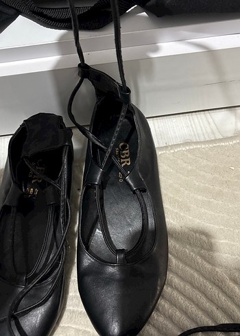 Siyah Deri Tokalı Goth Blok Topuklu Kadın Babet - Görsel 2