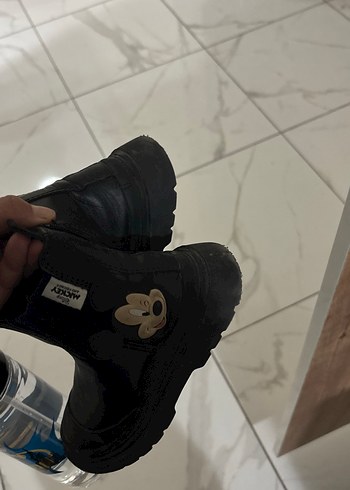 Kız Çocuk Siyah Mickey Mouse Lastikli Bot - Görsel 2