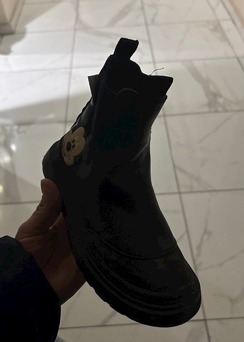 Kız Çocuk Siyah Mickey Mouse Lastikli Bot - Görsel 3