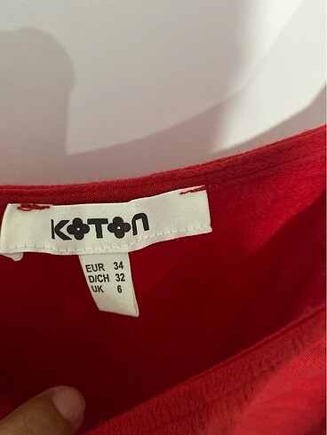 34 Beden bordo Renk Koton bluz