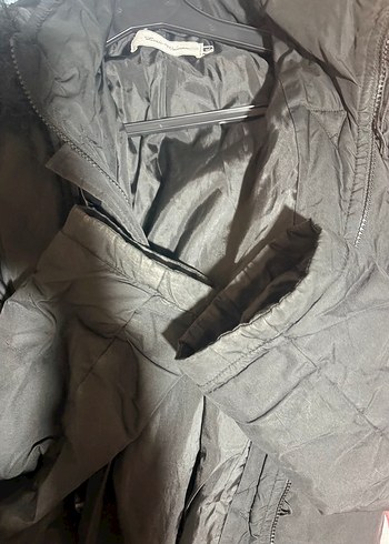 Siyah Fermuarlı Kadın Kışlık Mont - Görsel 3