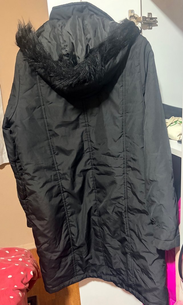 Siyah Fermuarlı Kadın Kışlık Mont - Görsel 2