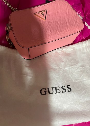 Orijinal Guess Zincir Detaylı Pembe Kadın Çanta - Görsel 6