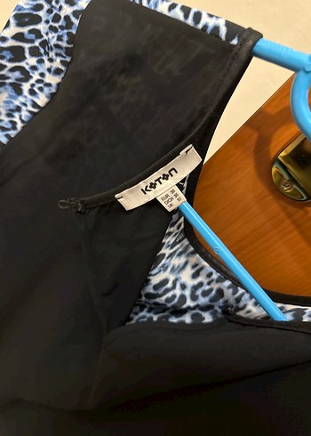 Mavi Yılan Desenli Kadın Uzun Kollu Bluz - Görsel 4