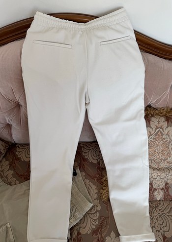 Beyaz Kadın Regular Fit Kumaş Pantolon - Görsel 5