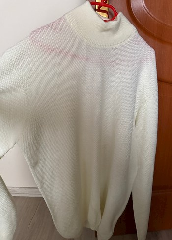 Erkek Beyaz Boğazlı Triko Kazak - Görsel 3