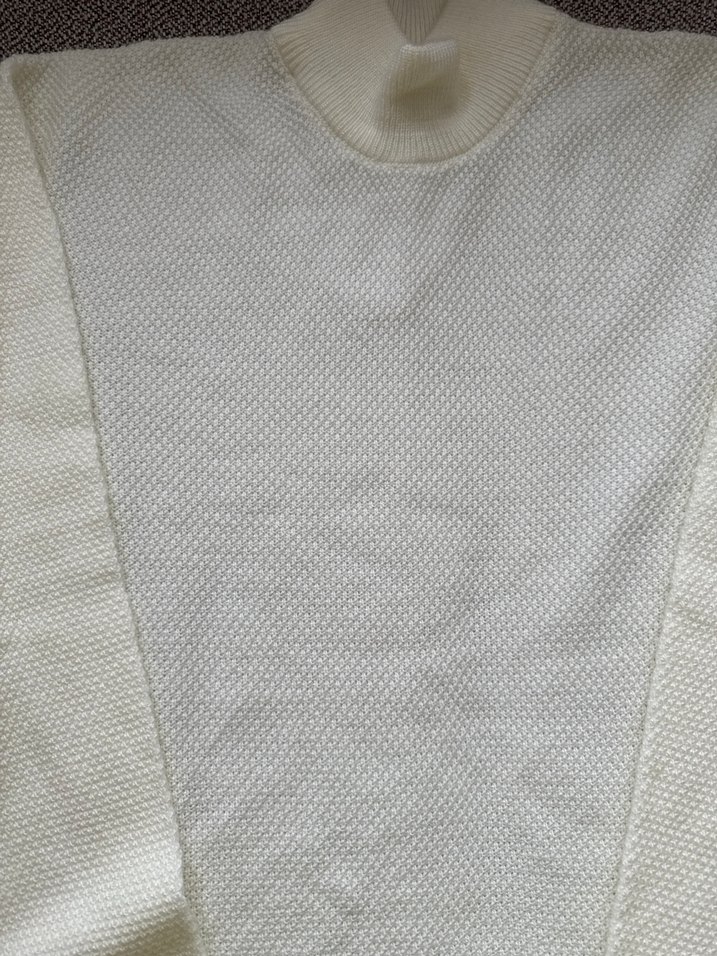 Erkek Beyaz Boğazlı Triko Kazak - Görsel 5