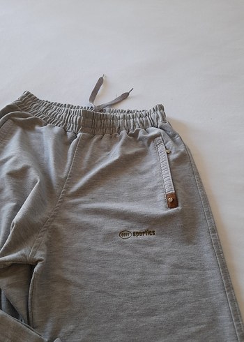 Gri Rahat Kesim erkek eşofman  altı - Görsel 3