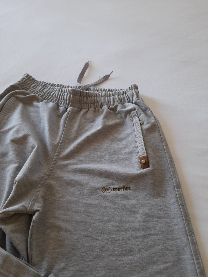 Gri Rahat Kesim erkek eşofman  altı - Görsel 3