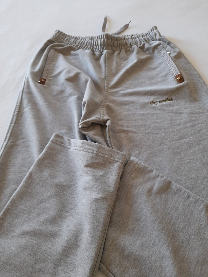 Gri Rahat Kesim erkek eşofman  altı - Görsel 2