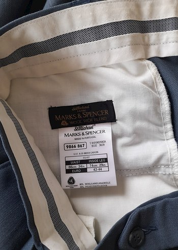 gri renkte pilili  erkek ofis  pantolon - Görsel 3