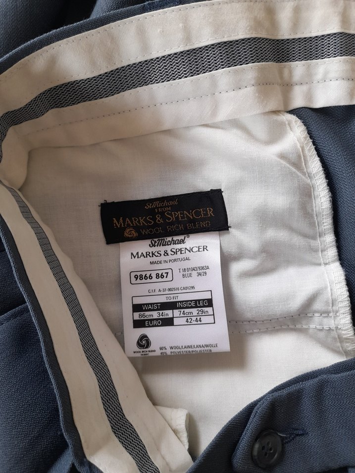 gri renkte pilili  erkek ofis  pantolon - Görsel 3