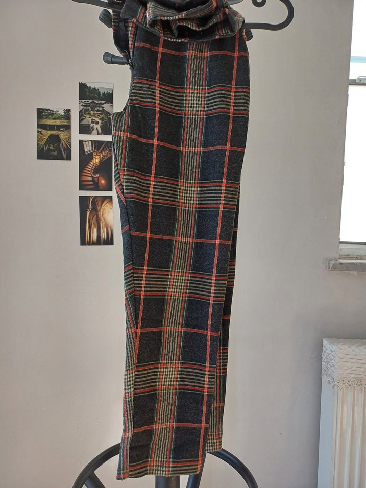 sonbahar kış için özel tasarım özel kumaş pantolon. havuç paça - Görsel 3