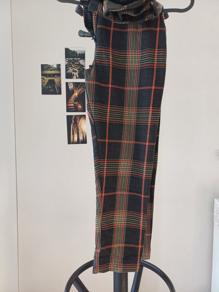 sonbahar kış için özel tasarım özel kumaş pantolon. havuç paça - Görsel 2