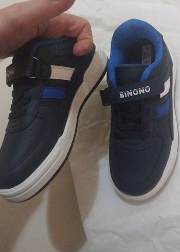 Erkek Çocuk Lacivert Cırtcırtlı Spor Ayakkabı - Görsel 3