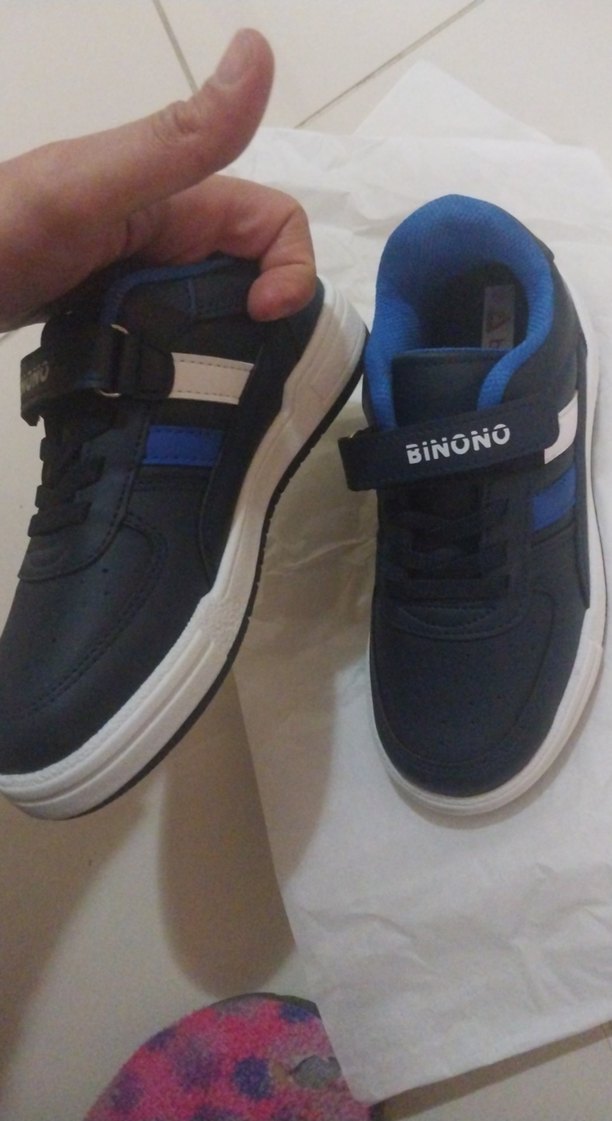 Erkek Çocuk Lacivert Cırtcırtlı Spor Ayakkabı - Görsel 3