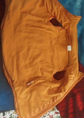 Erkek Çocuk turuncu Fermuarlı Yelek - Görsel 3