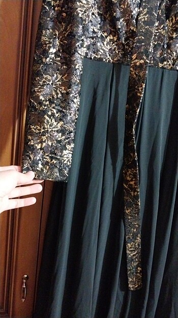 Büşra   giyim 44 yazıyor  40,42 beden uyumlu  türbanlı abiye sif - Görsel 5